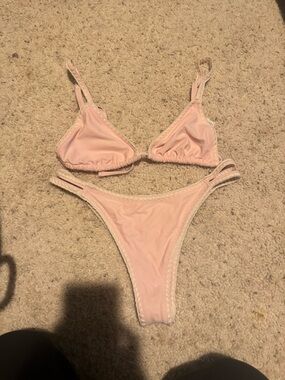 Hollister Light Pink Triangle Bikini Set